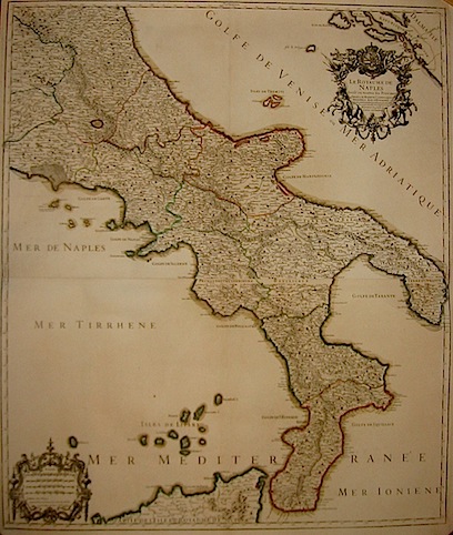 Jaillot Alexis Hubert (1632-1712) Le Royaume de Naples divisé en toutes ses Provinces... 1706 Parigi
